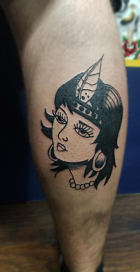 Tattoos - Traditional Flapper Girl - 133569
